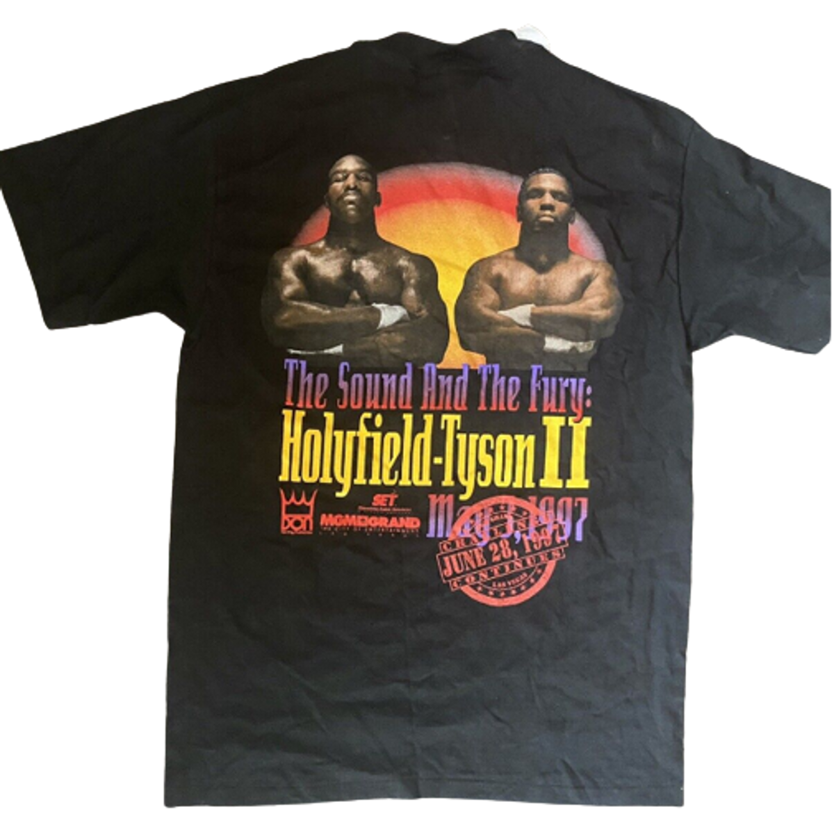 Vintage Mike Tyson Holyfield 1997 Sound Fury Bite Fight T-Shirt