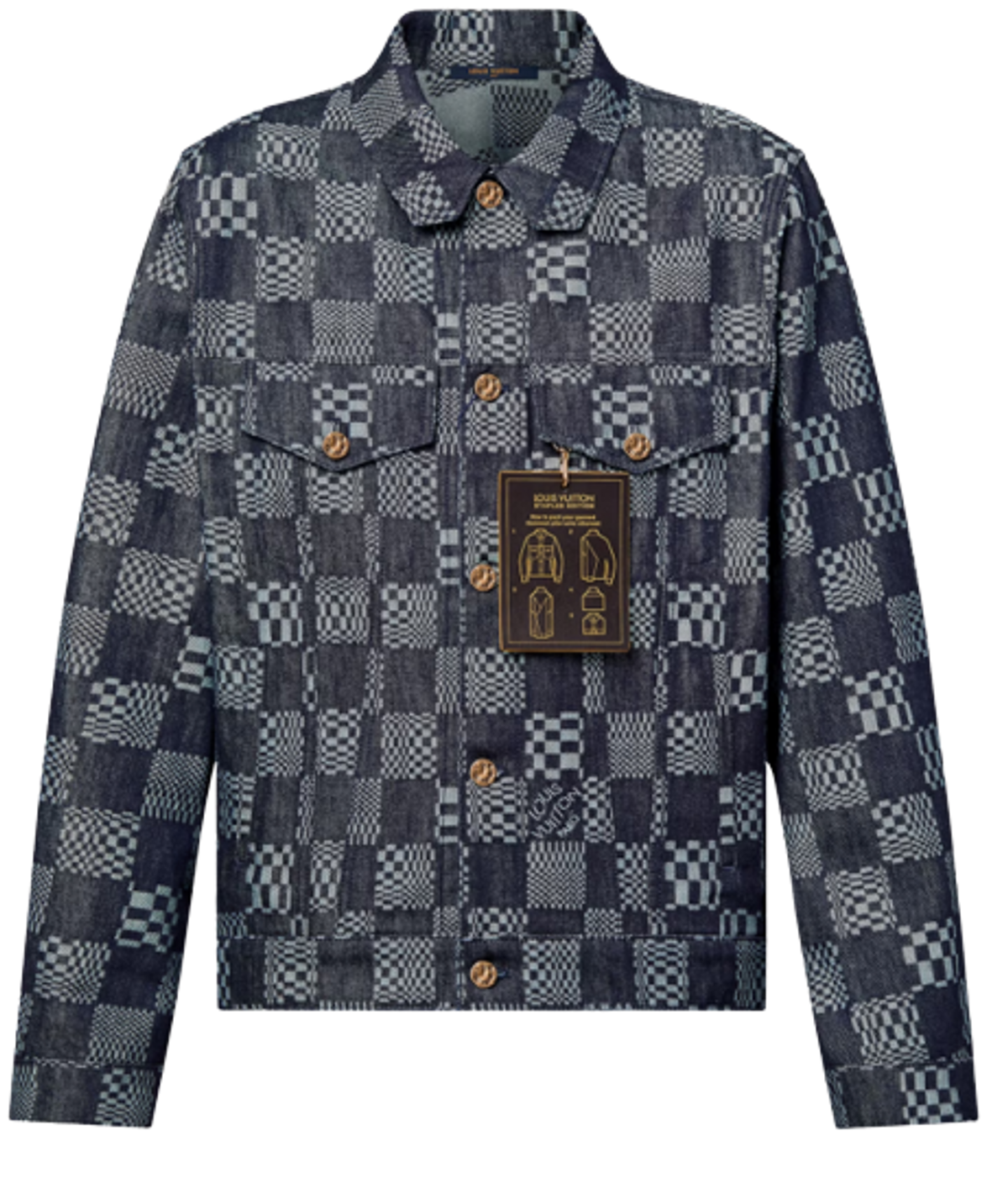 Louis Vuitton × Pharrell Williams Merch Something in the Water Is For Lovers Embroidered Denim Jacket