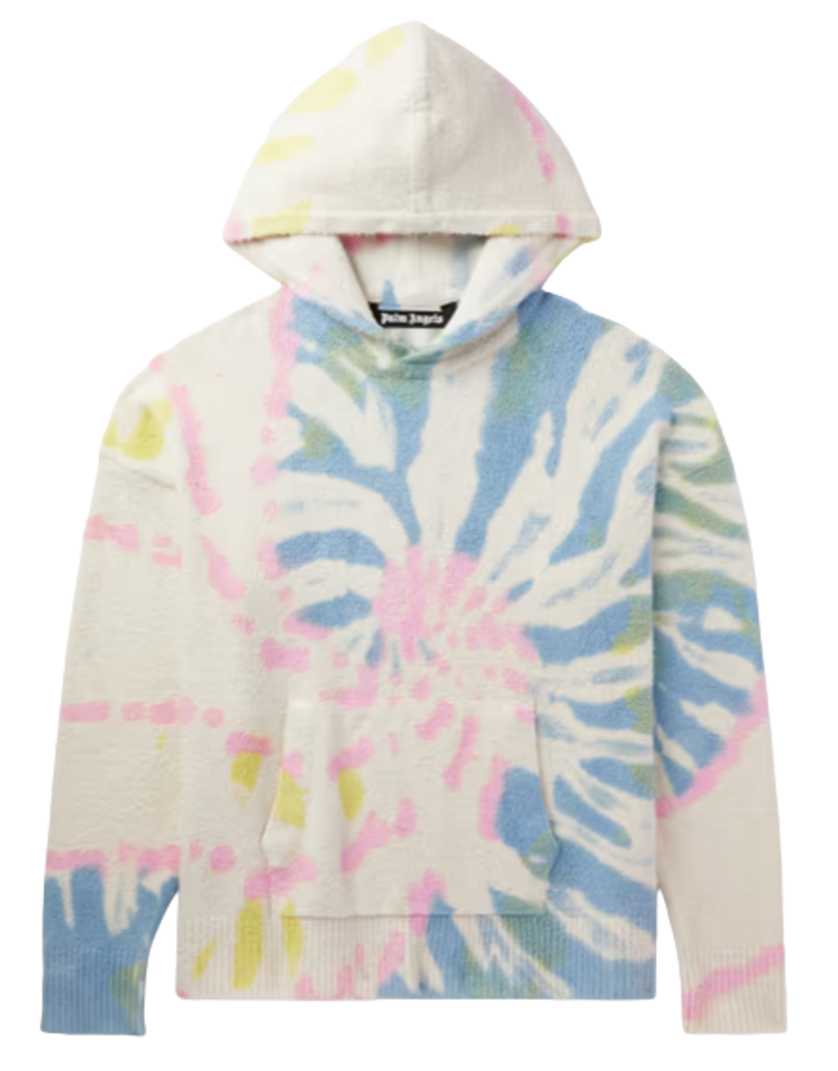 Palm Angels Tie Dyed Brushed Cotton Blend Jersey Hoodie