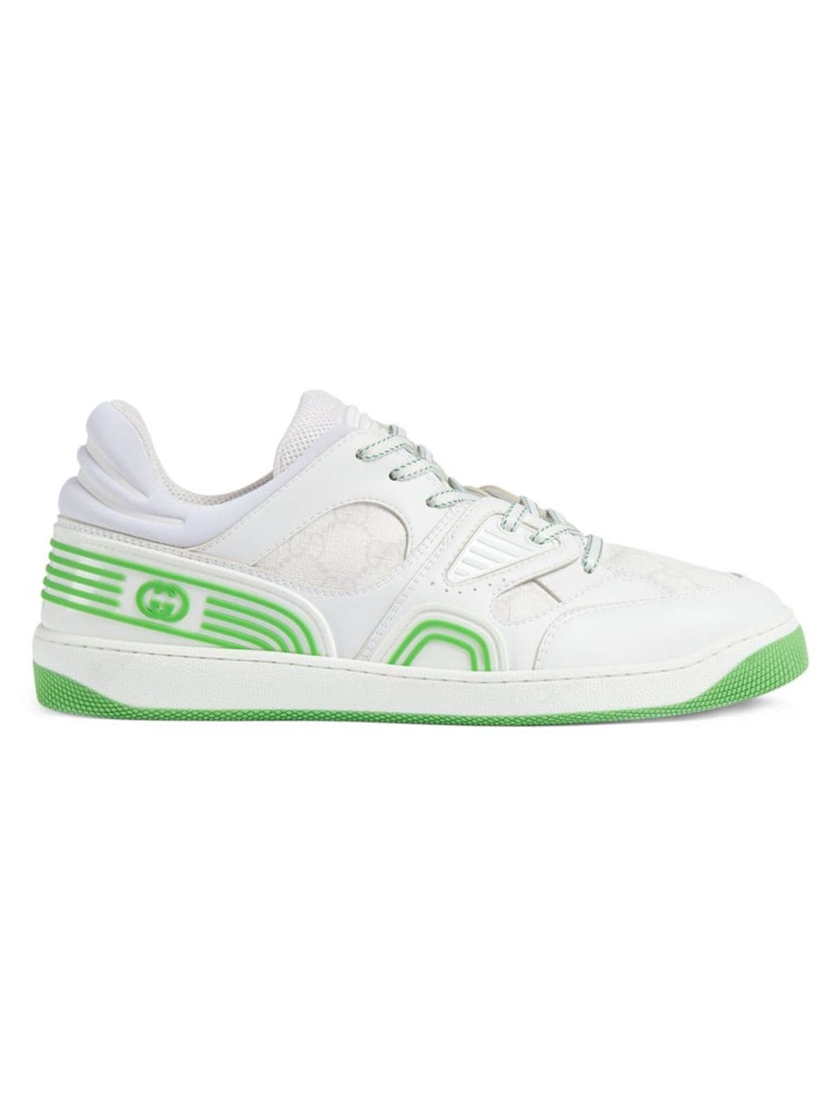 Gucci Rubber Trimmed Monogrammed Coated Canvas Demetra Sneakers