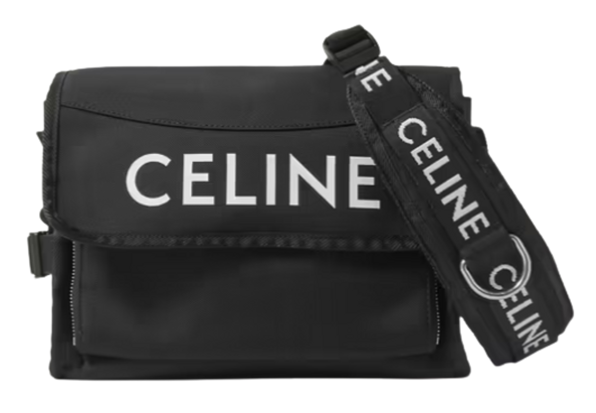 Celine Trekking Small Logo Print Canvas Messenger Bag