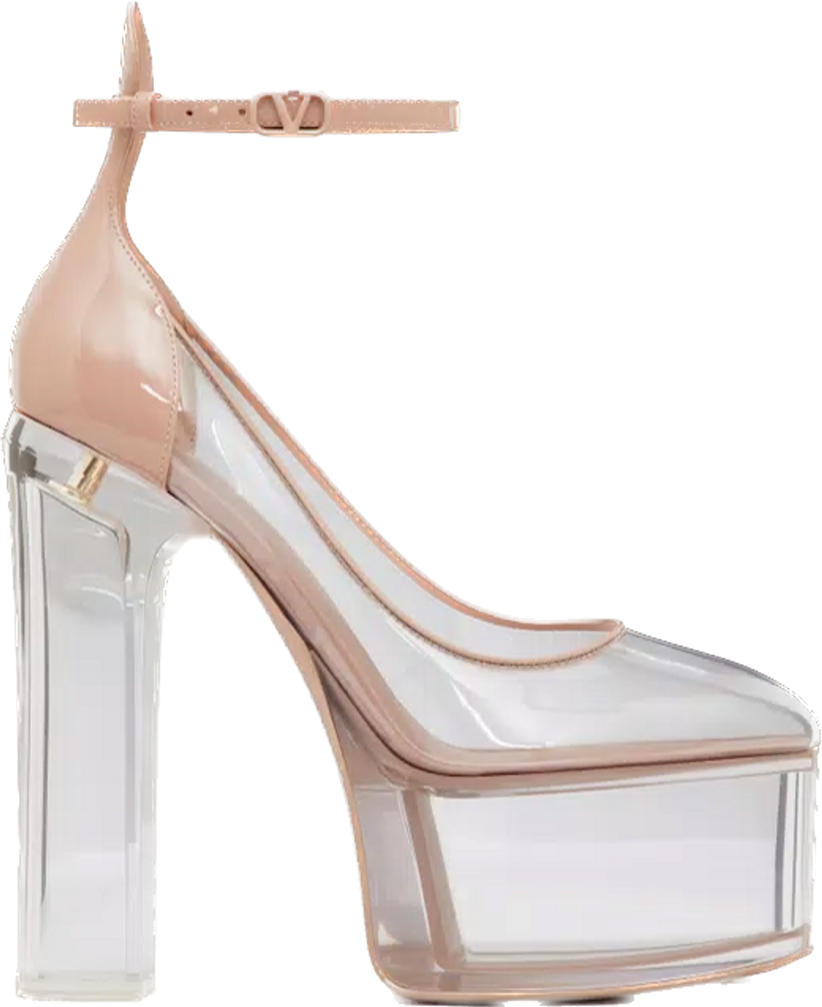 Valentino Garavani Tan-Go Platform Plexi Heel Pumps