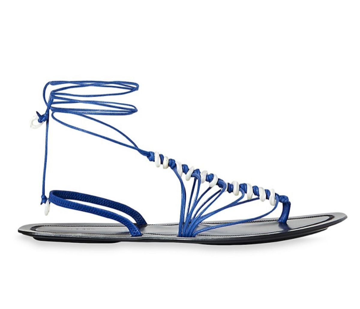 The Row Shell Wrap-Around Sandals