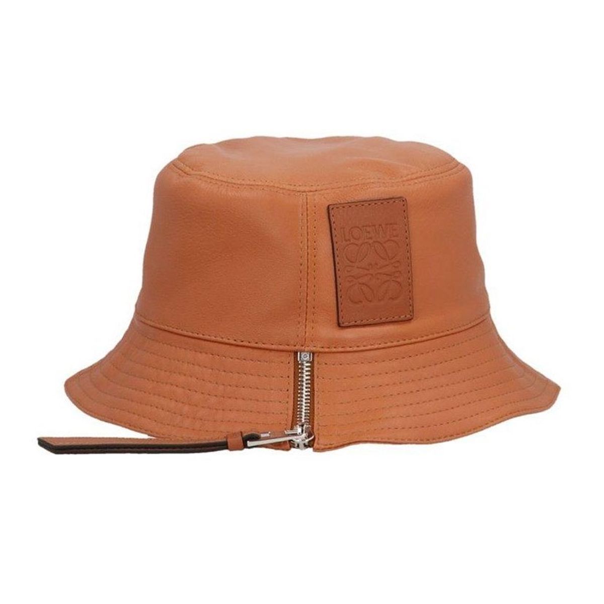 Loewe Brown Leather Fisherman Bucket Hat