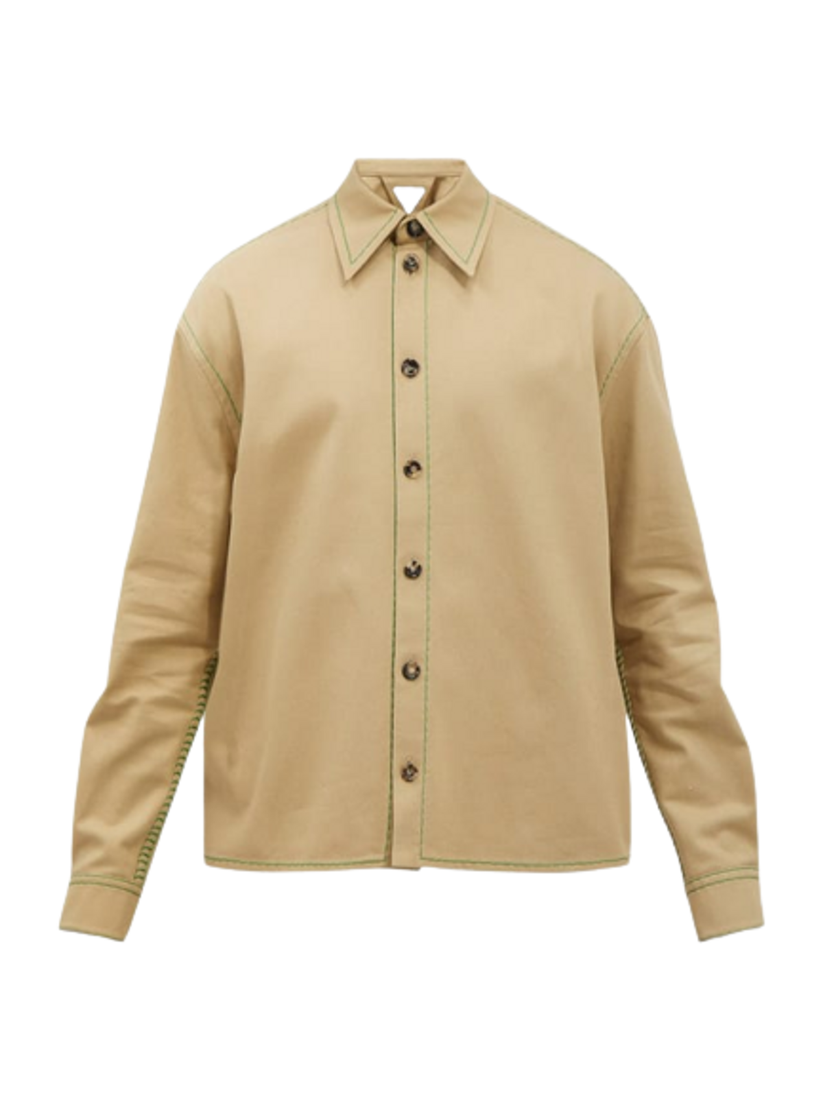 Bottega Veneta Topstitched Cotton-Twill Overshirt