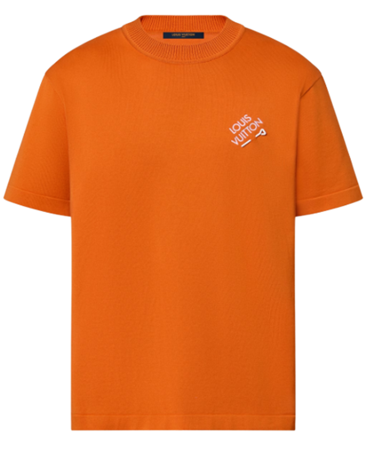 Louis Vuitton Embroidered Signature Short-Sleeved Cotton Crewneck