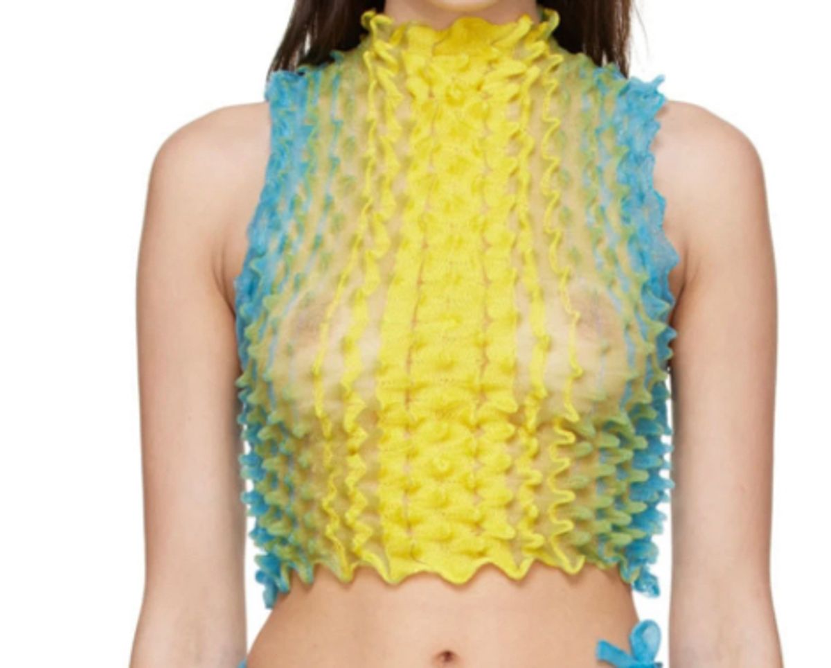 Chet Lo Blue & Yellow Blue Lagoon Tank Top