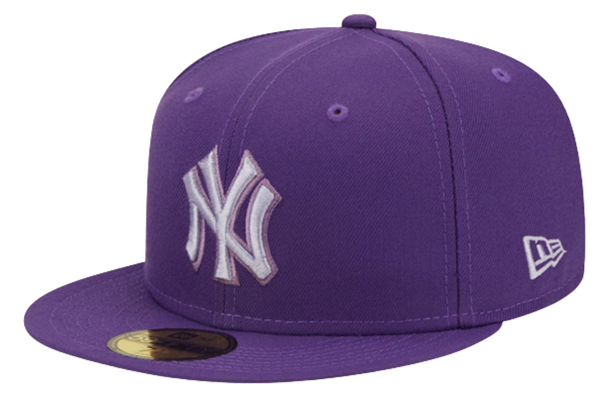 New Era New York Yankees Purple Lavender Undervisor 59FIFTY Fitted Hat