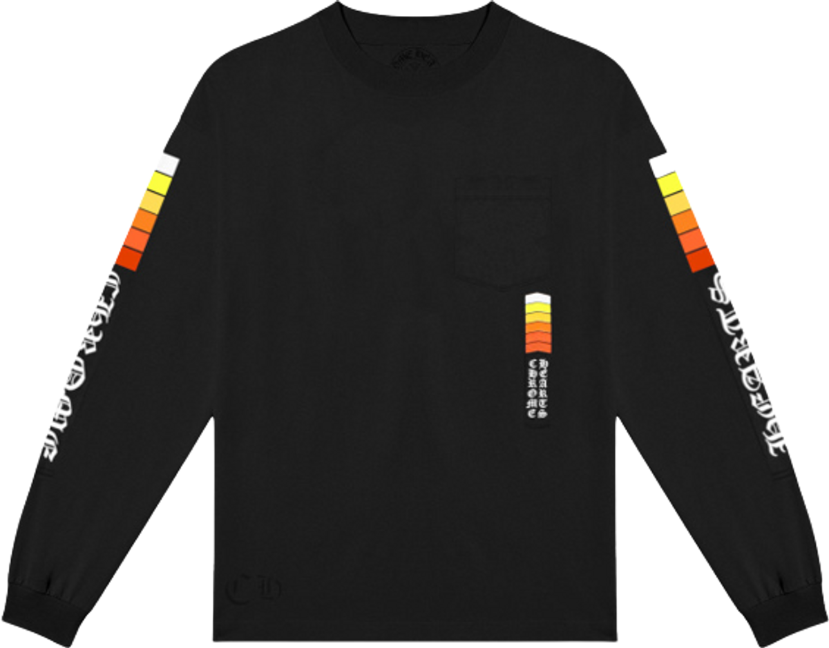 Chrome Hearts Black Orange Gradient Long Sleeve T-Shirt