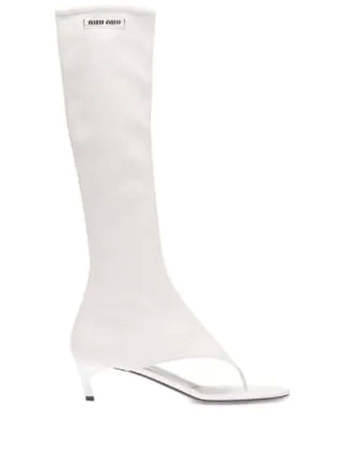 Miu Miu Stretch-Nappa-Leather Thong Boots