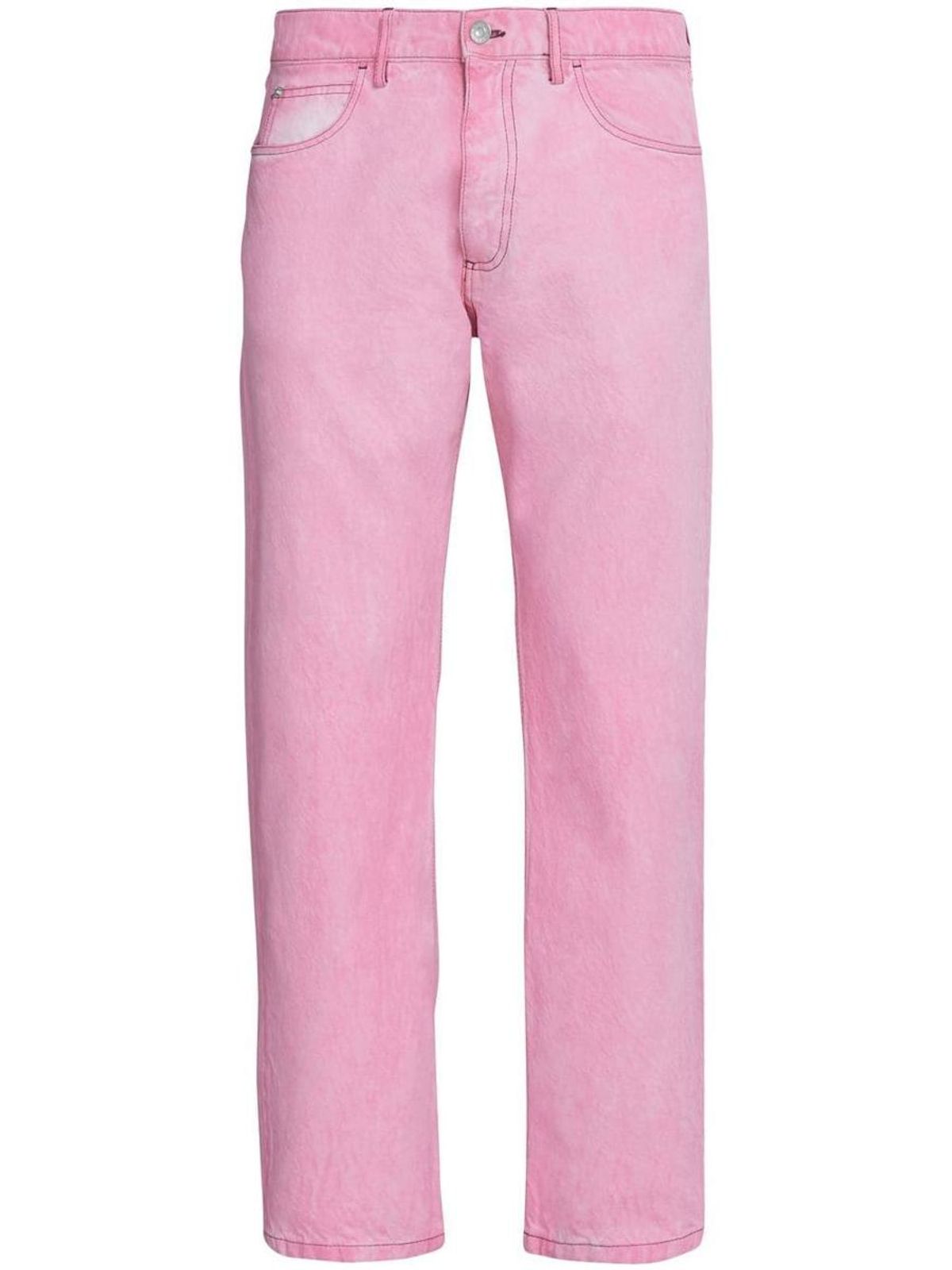 Marni Pink Mid-Rise Straight-Leg Jeans
