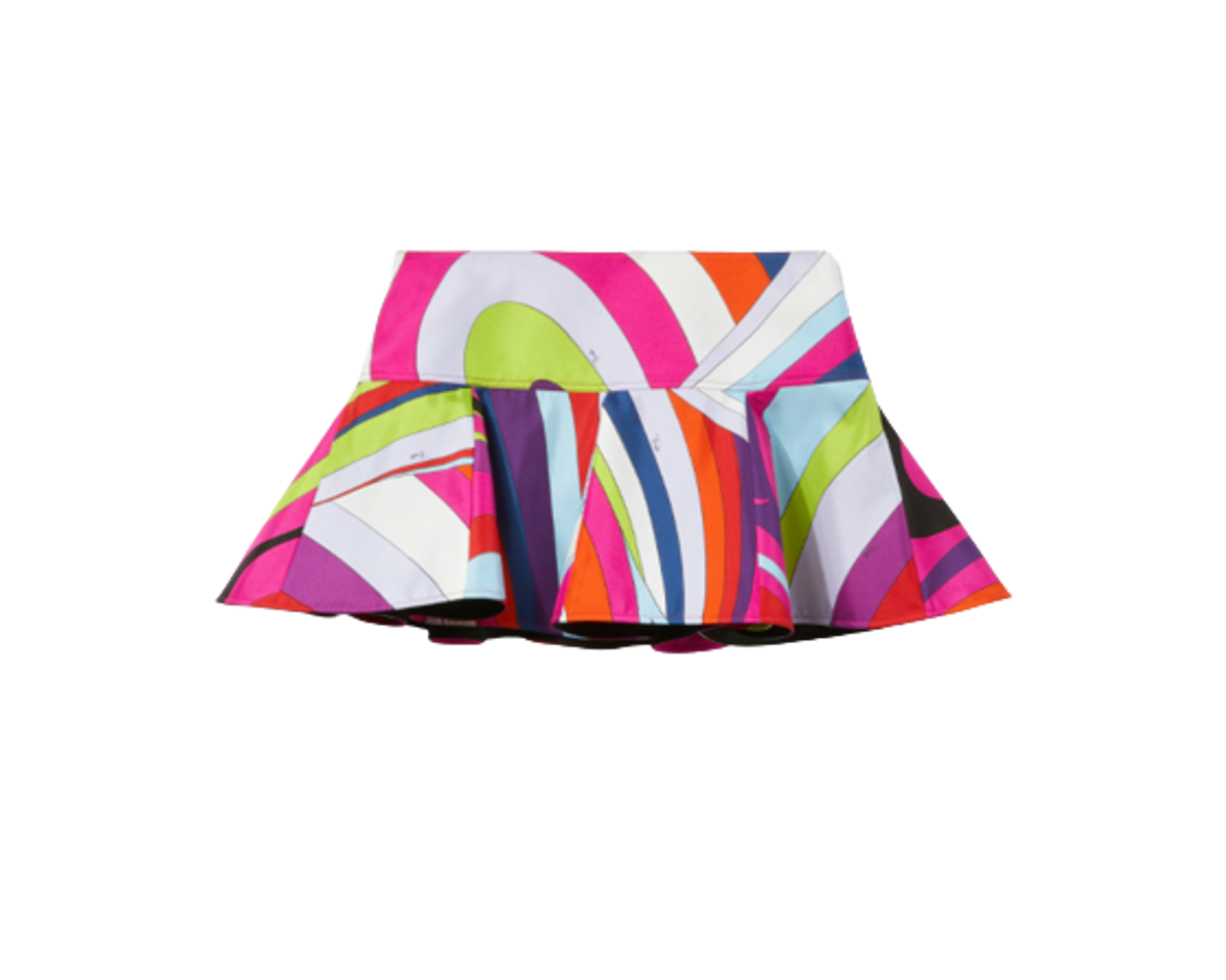 Emilio Pucci Iride-Print Silk Mini Skirt