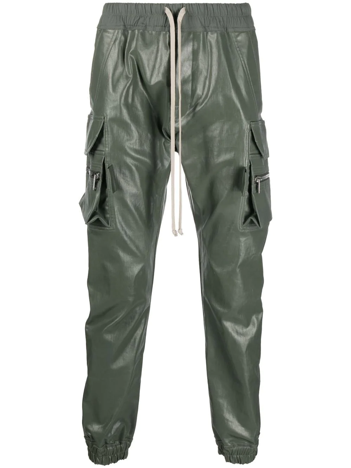 Rick Owens Green Elasticated Cargo Pants