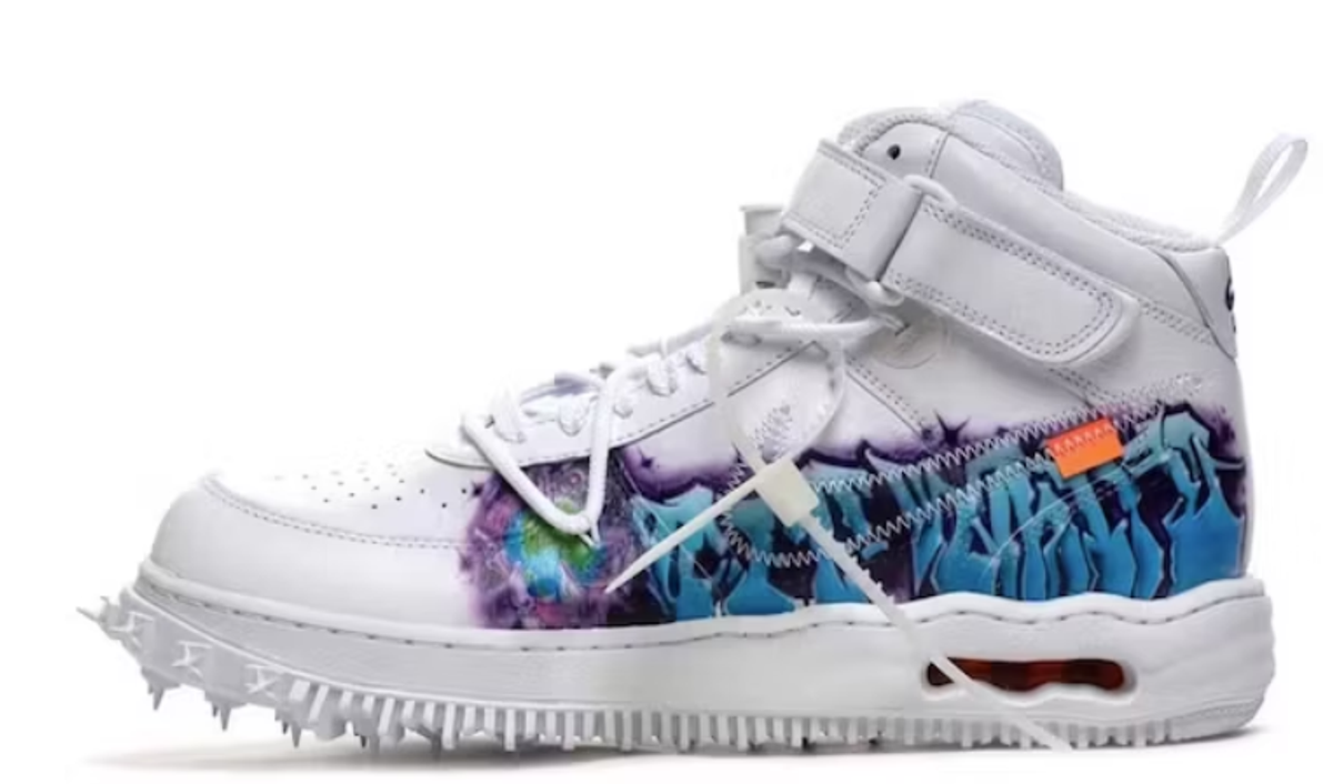 Nike Off-white Graffiti Air Force 1 Mid Sneakers