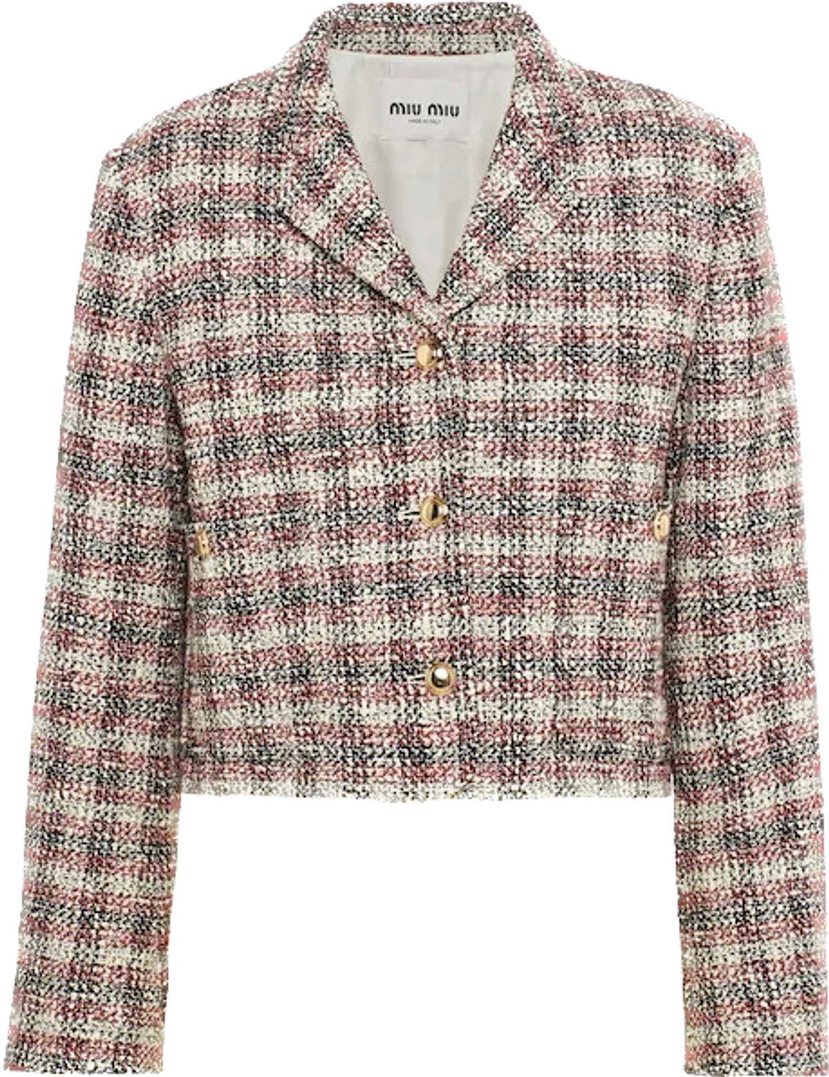 Miu Miu Single-Breasted Check Jacket