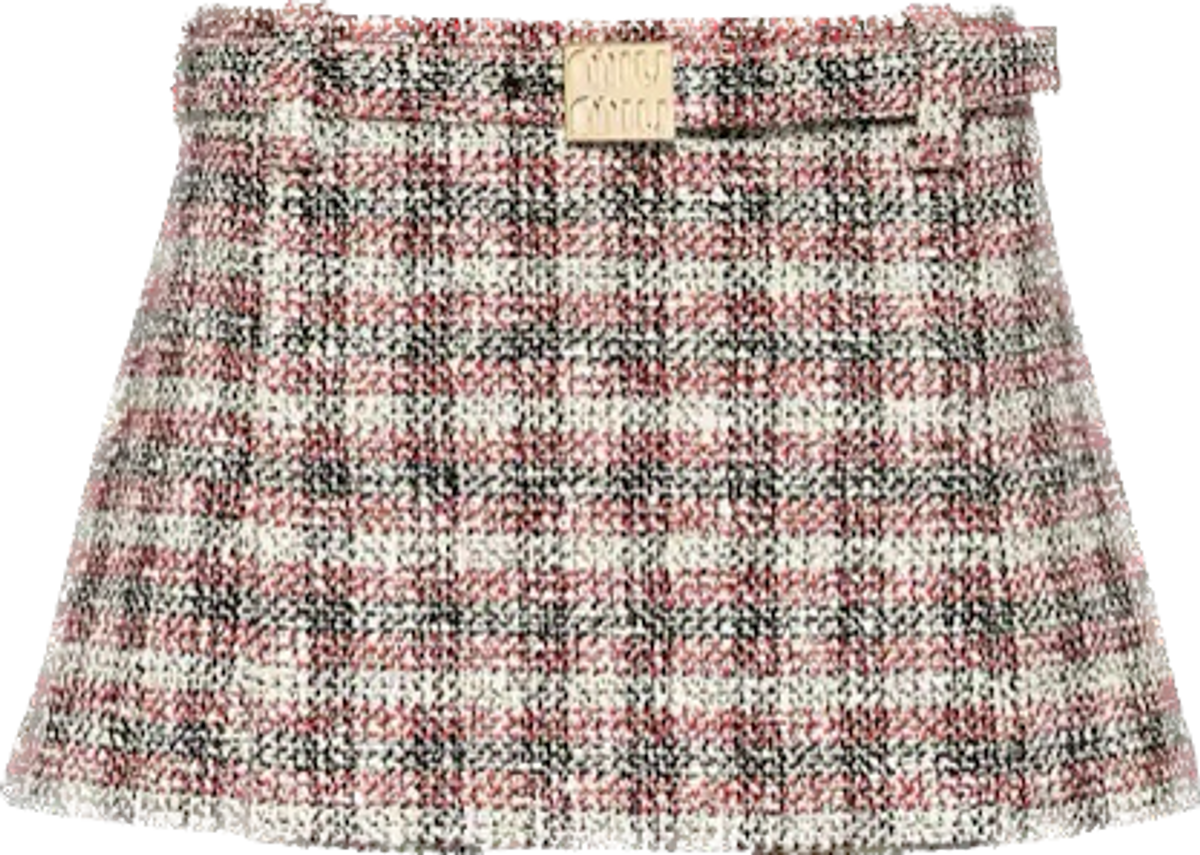 Miu Miu Check Miniskirt