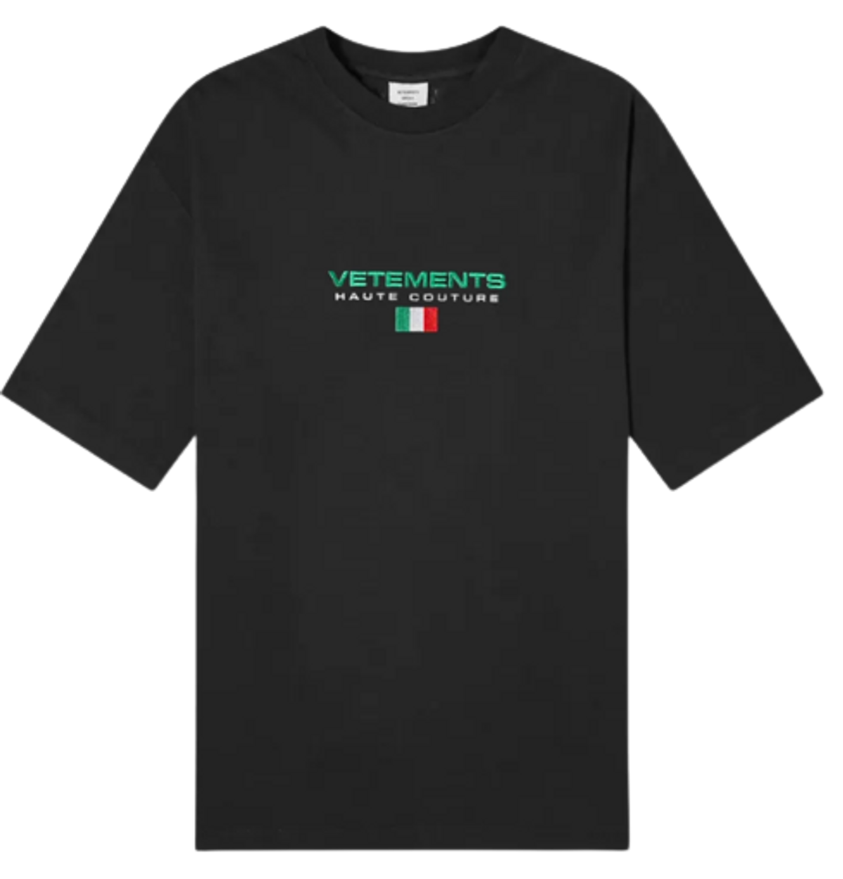 Vetements Black Haute Couture Logo T-Shirt