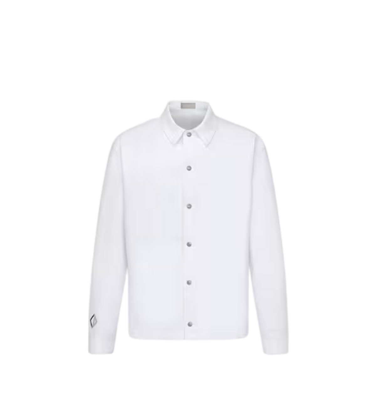 Dior White Cotton Blend Twill Diamond Overshirt
