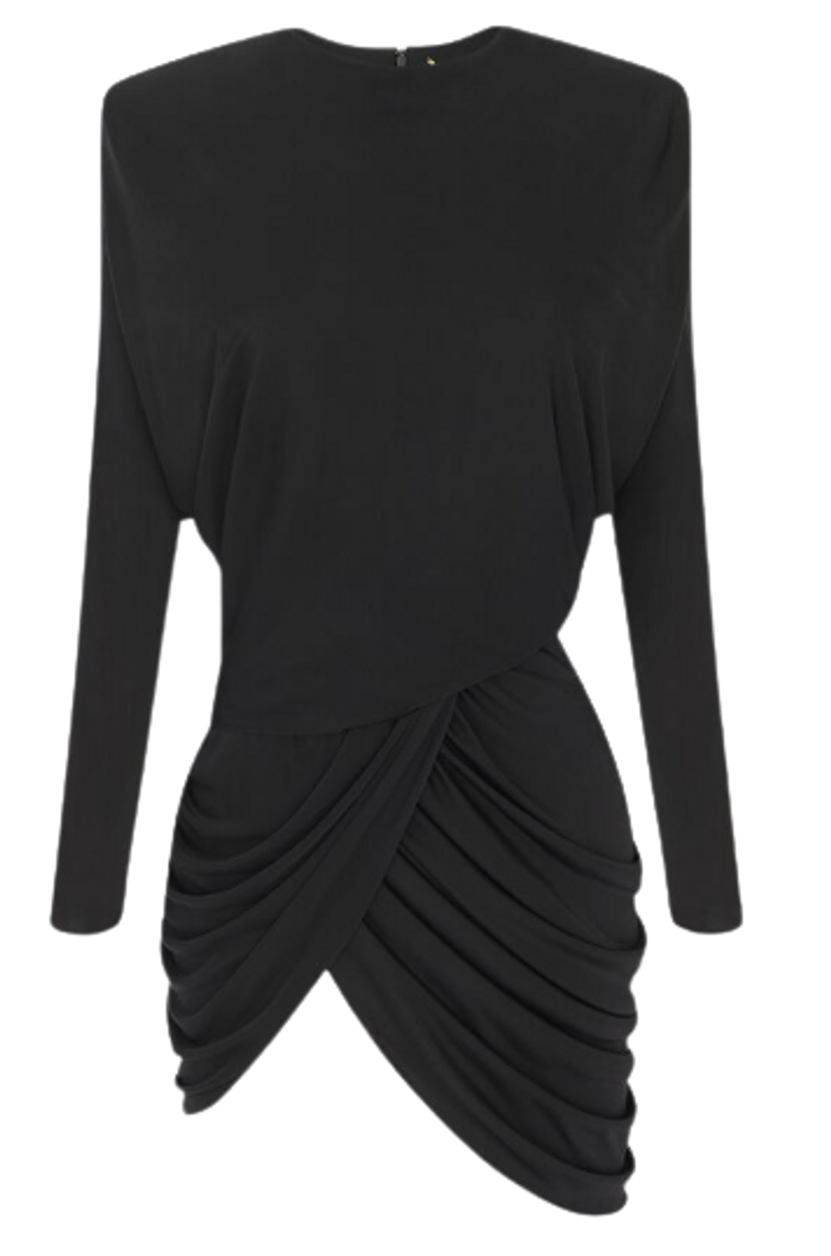 Saint Laurent Shiny Jersey Draped Dress
