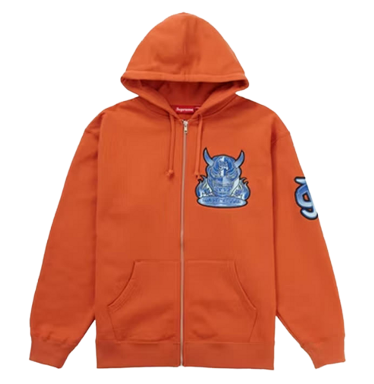 Supreme Demon Zip Up Burnt Orange Hooded Sweatshirt