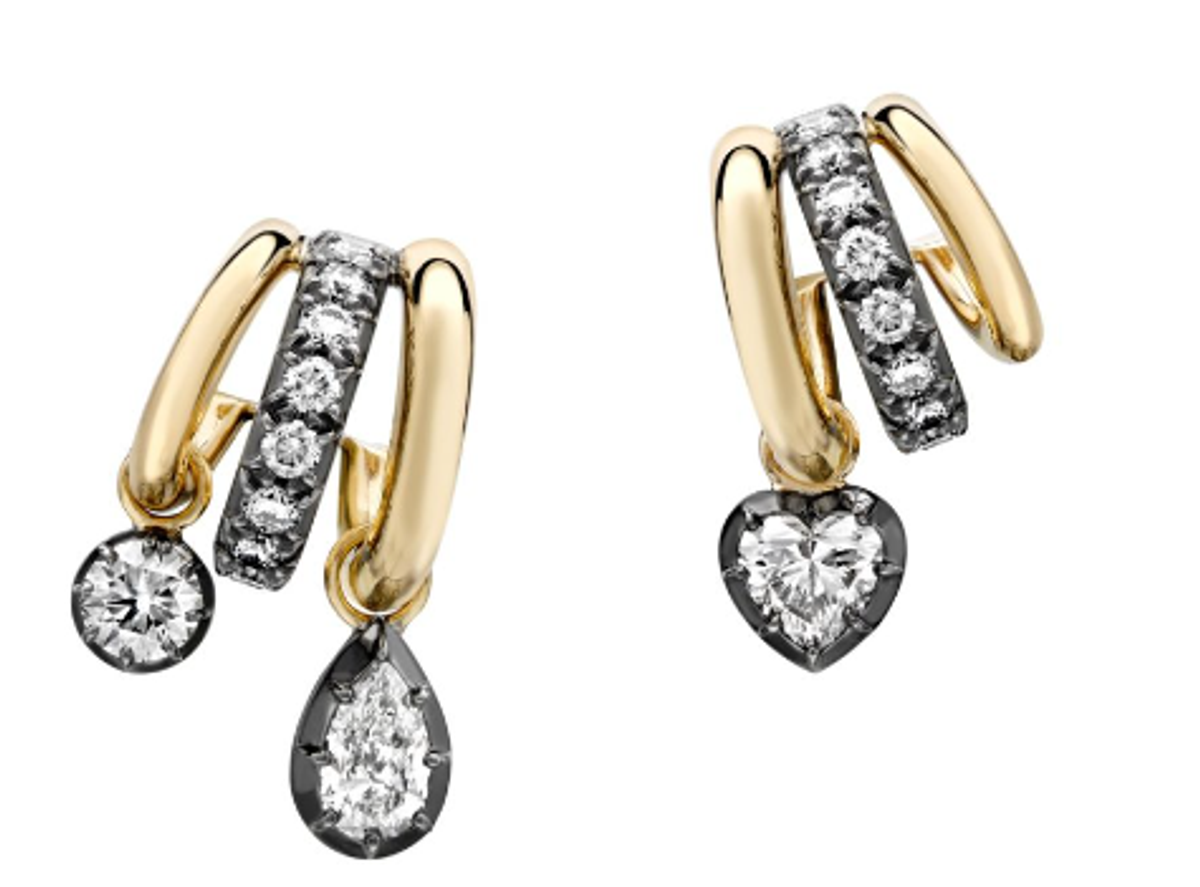 Jessica McCormack Signature Multi-Shape Diamond Tripset Hoops