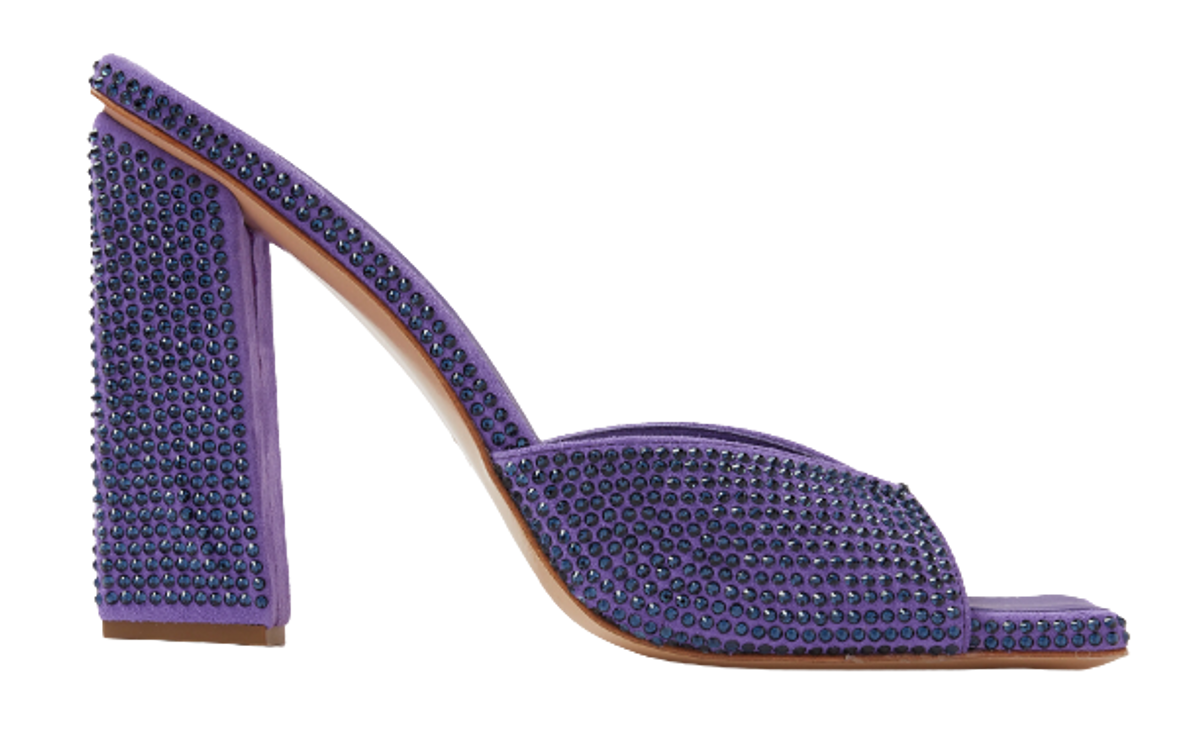 GIA BORGHINI Womens Purple Padded Perni Pointed Toe Stiletto Slip On Leather Dress Heeled main image 1