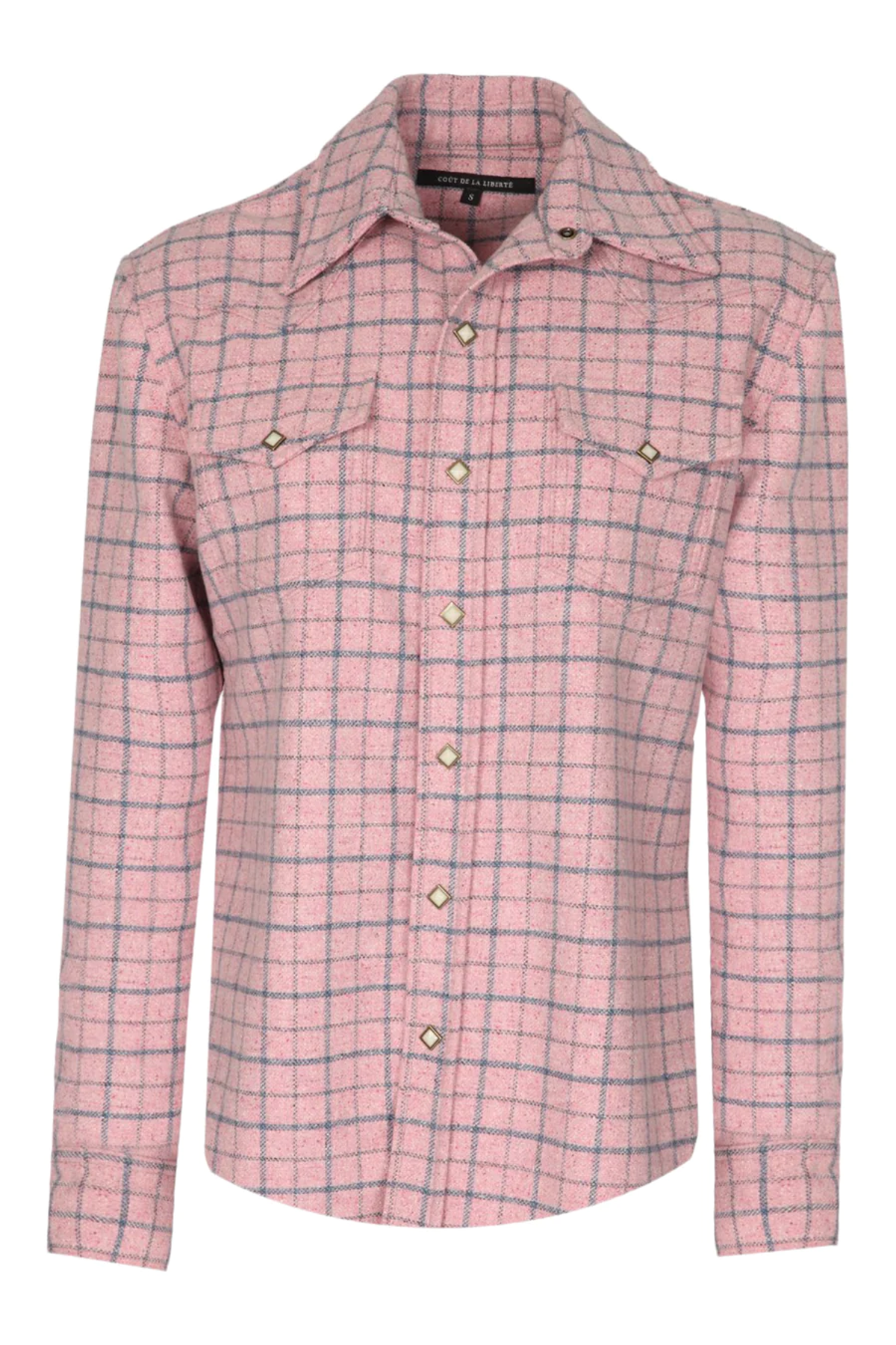 Cout De La Liberte Pink Wool Western Shirt