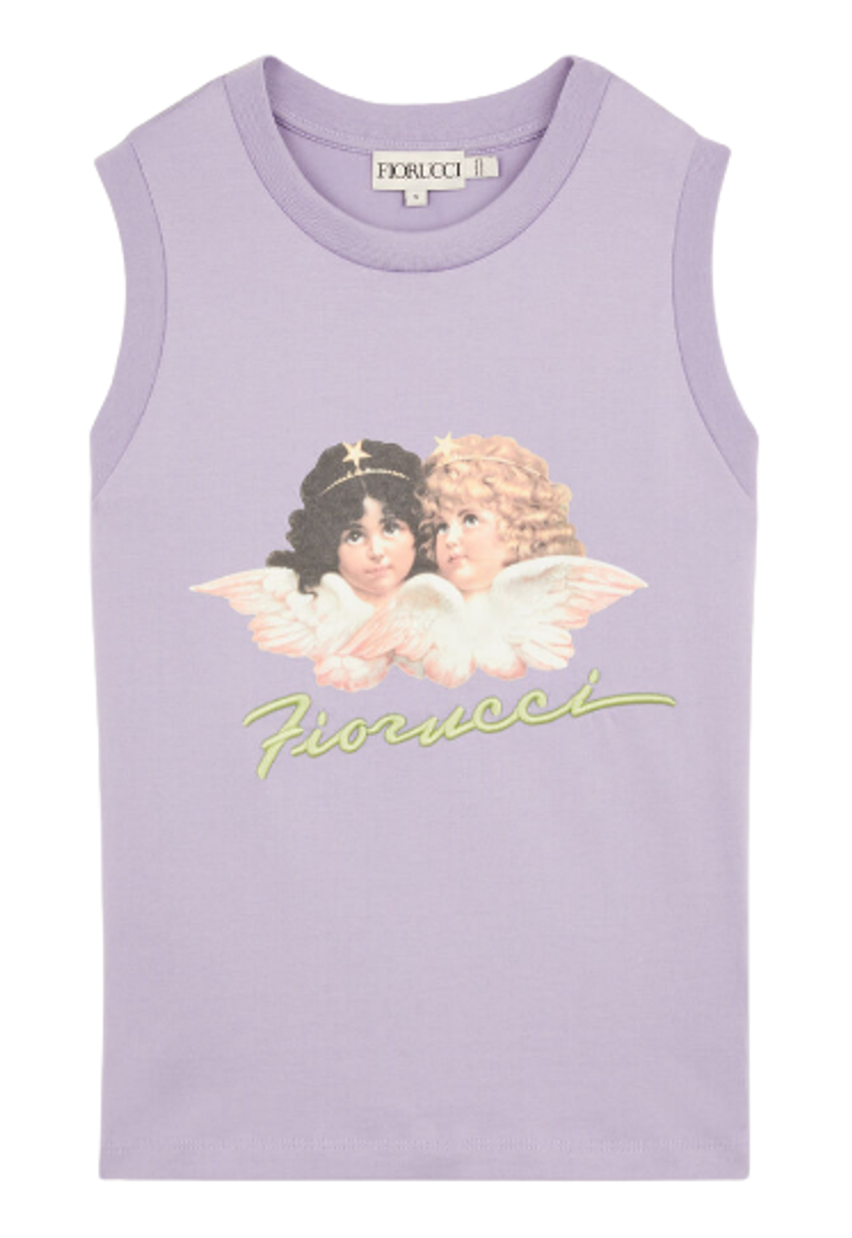 Fiorucci Lavender Angels Squiggle Logo Vest Top