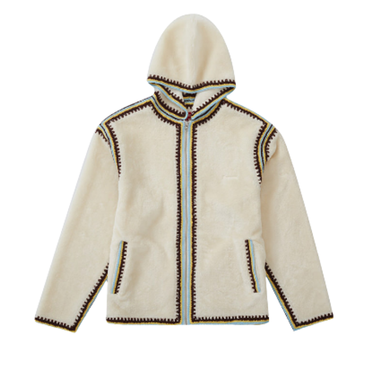 Supreme crochet hooded zip up sweater Clearance