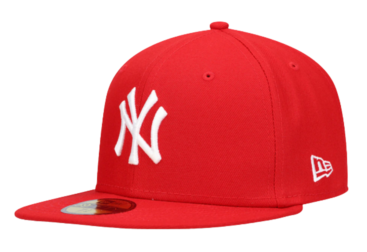 New Era New York Yankees Red White Logo 59FIFTY Fitted Hat