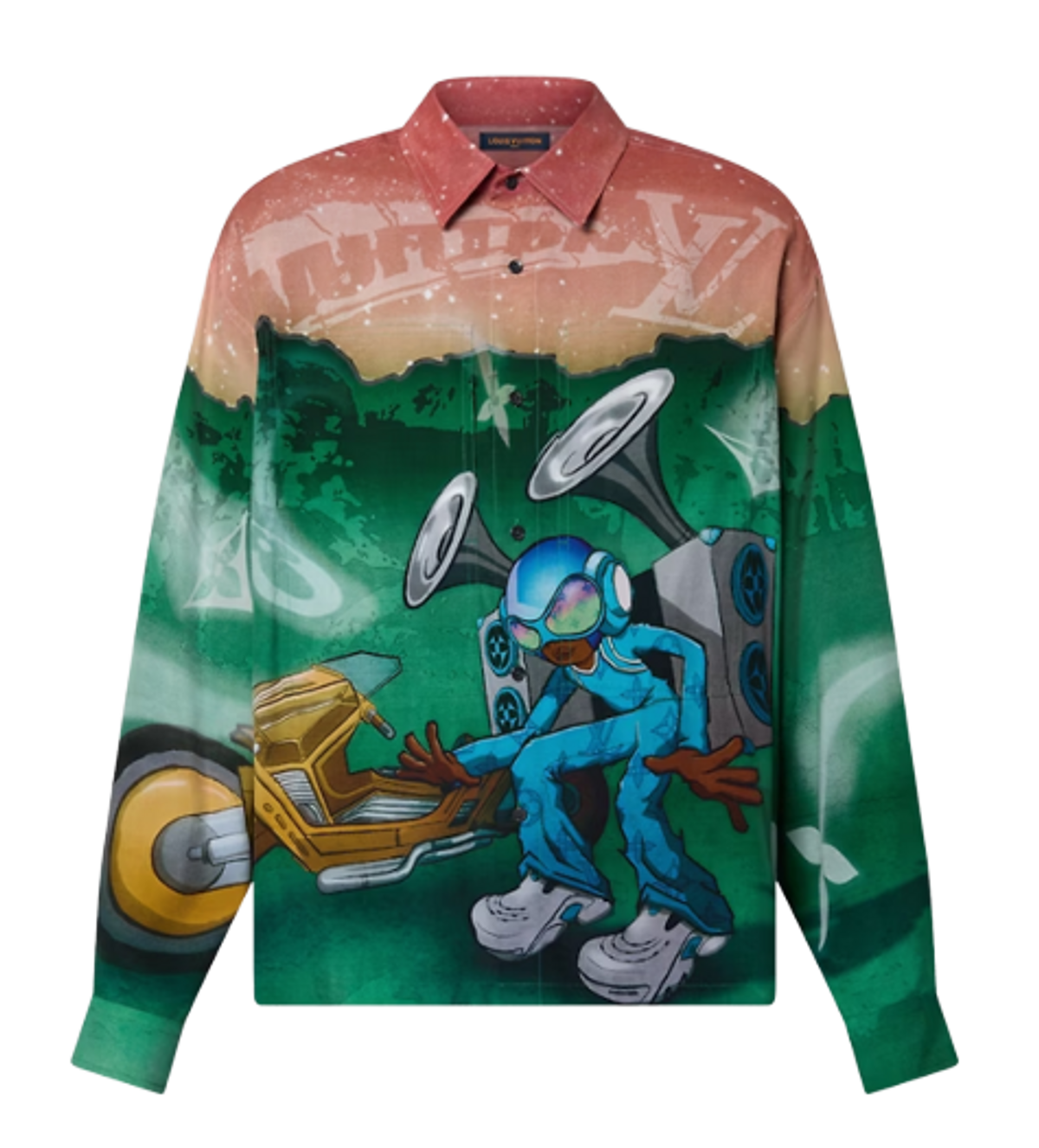 Louis Vuitton Printed Long-Sleeved Shirt