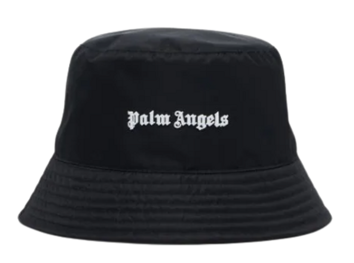 Palm Angels Black Classic Logo Bucket Hat