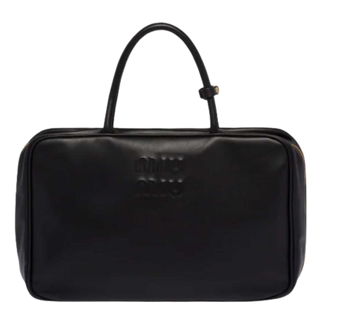 Miu Miu Black Leather TopHandle Bag WHAT’S ON THE STAR?