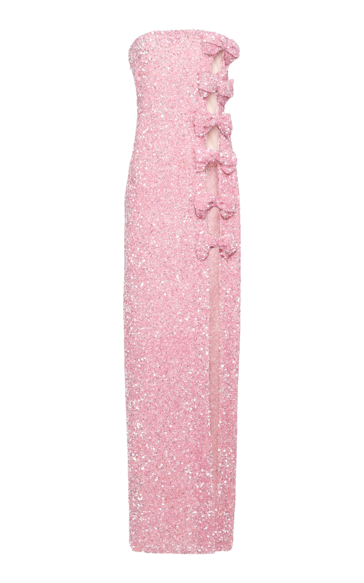 Valentino Pink Embellished Silk Organza Gown Dress
