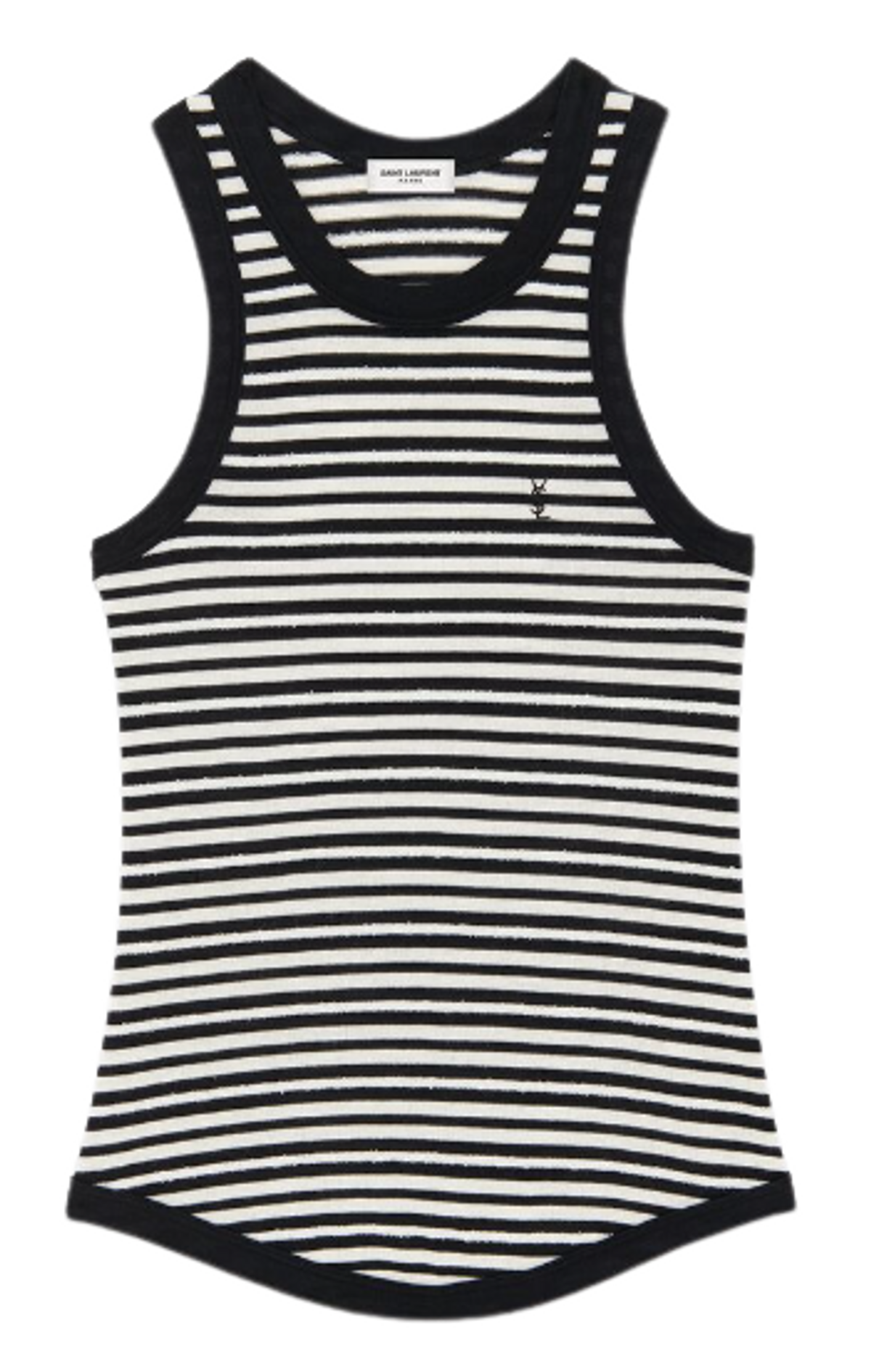 Saint Laurent Noir Craie Cassandre Tank Top
