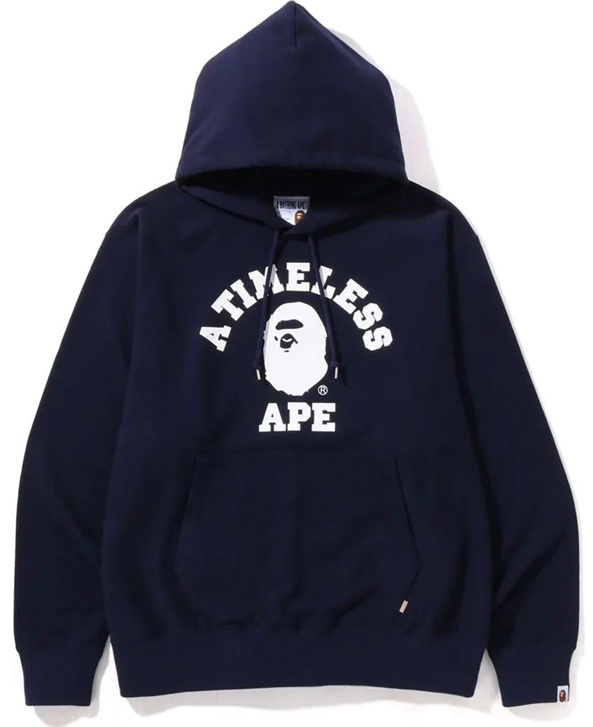 Bape × JJJJound Relaxed Classic College Pullover Navy Hoodie
