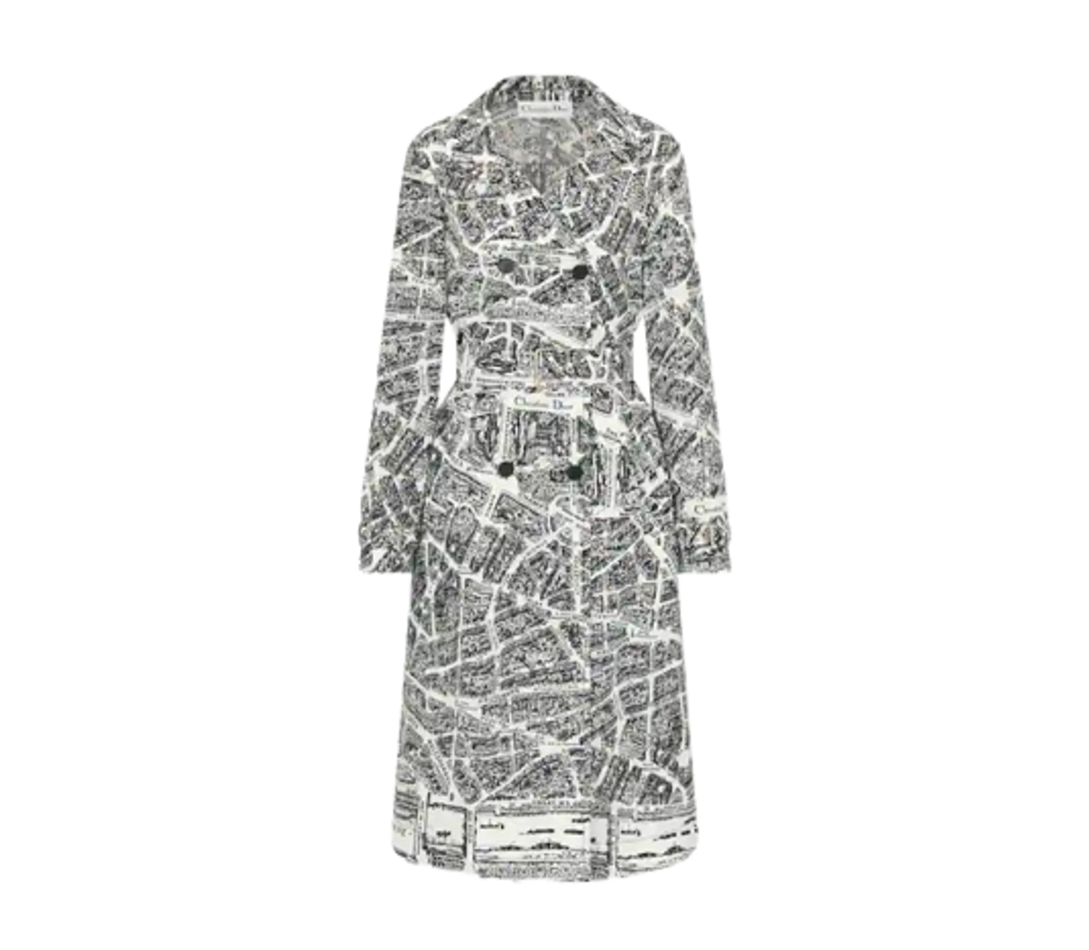 Dior Plan de Paris Motif Technical Taffeta Coat