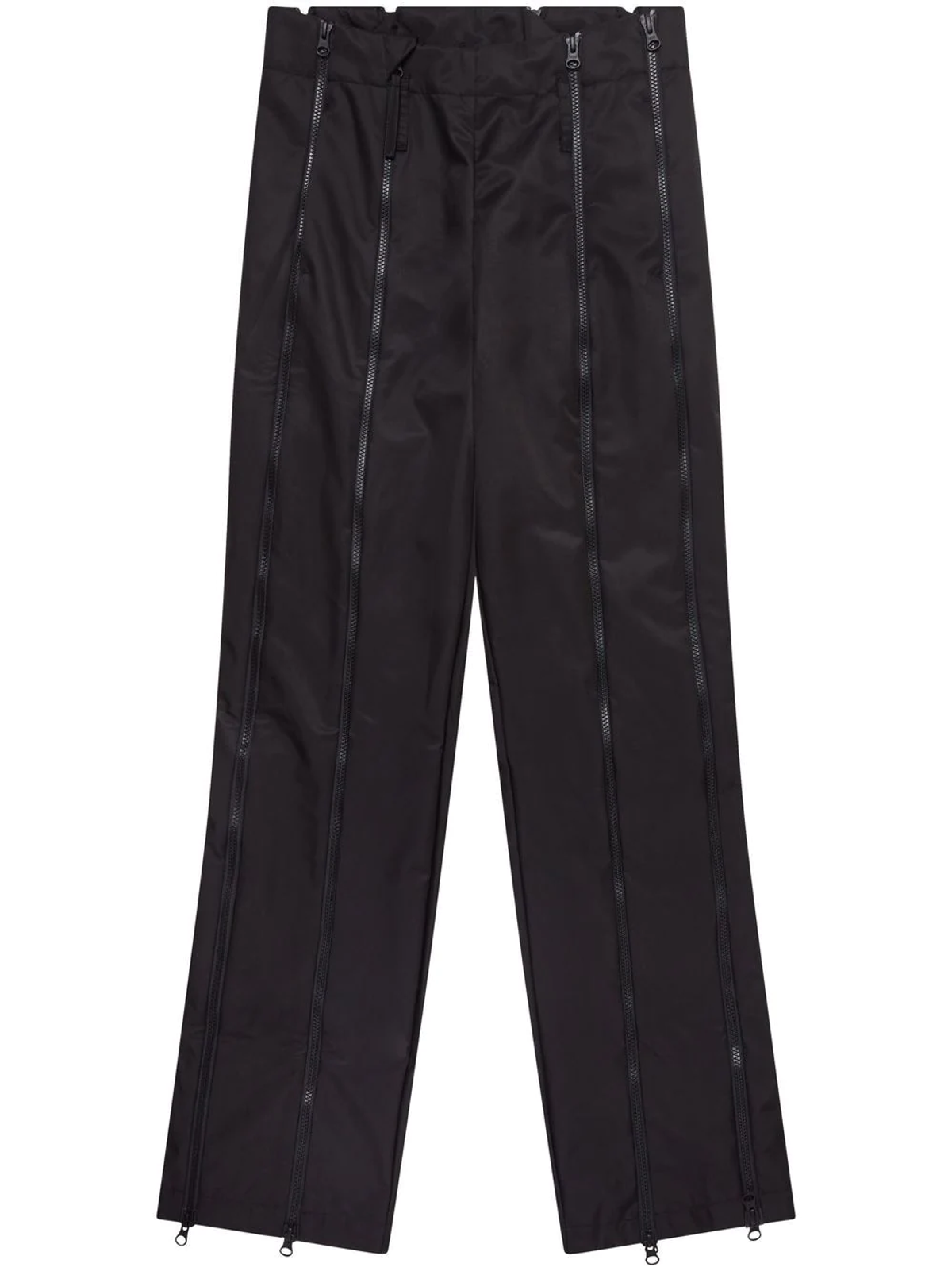 Post Archive Faction Black Zip-Embellished Straight-Leg Trousers