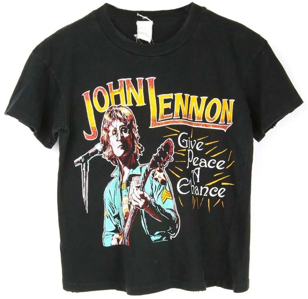 Made Worn John Lennon Black T-Shirt