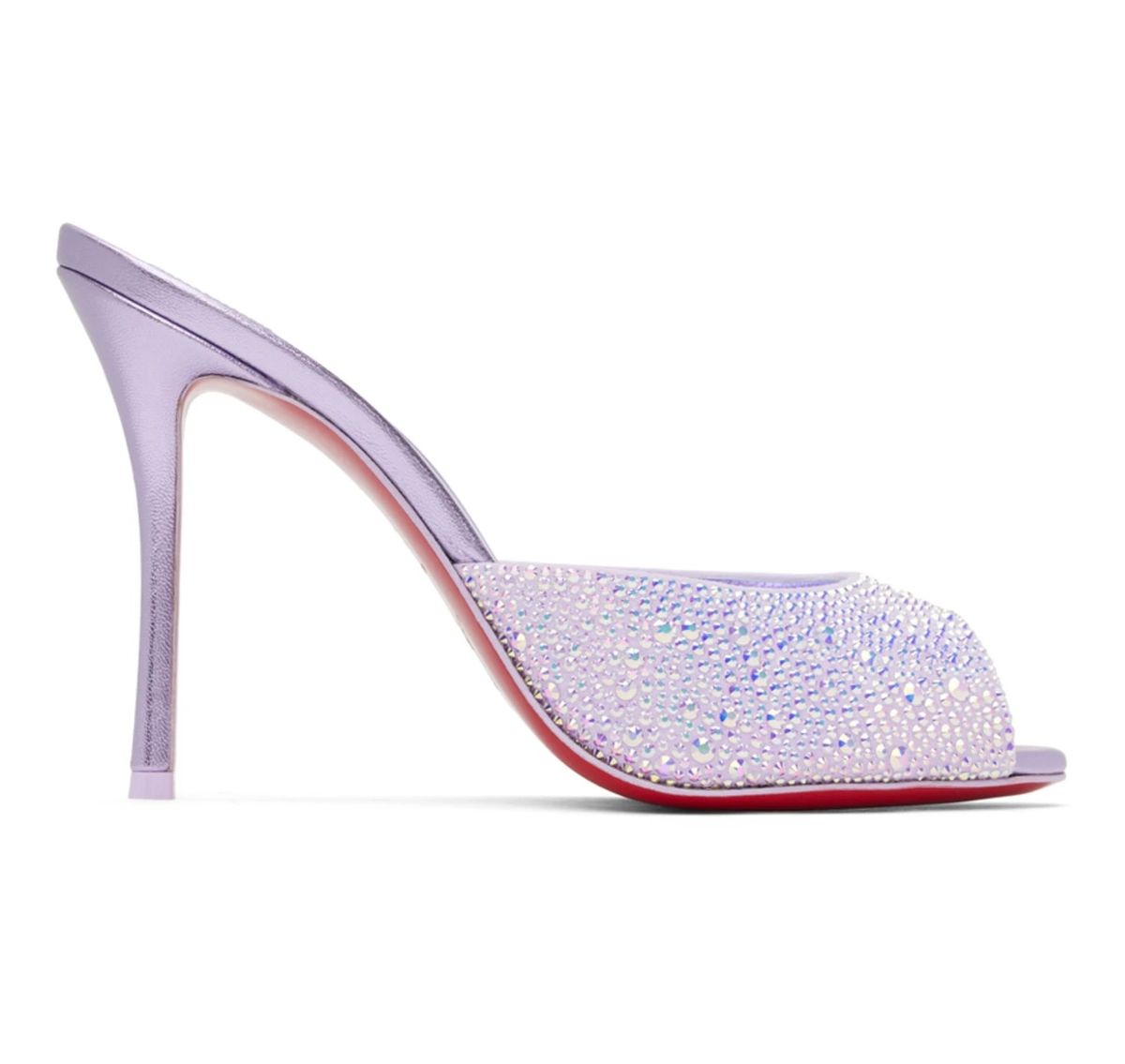 Christian Louboutin Purple Me Dolly Strass Heeled Sandals