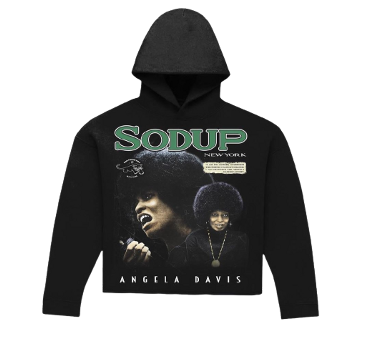 Sodup New York Angela Davis Black Hoodie