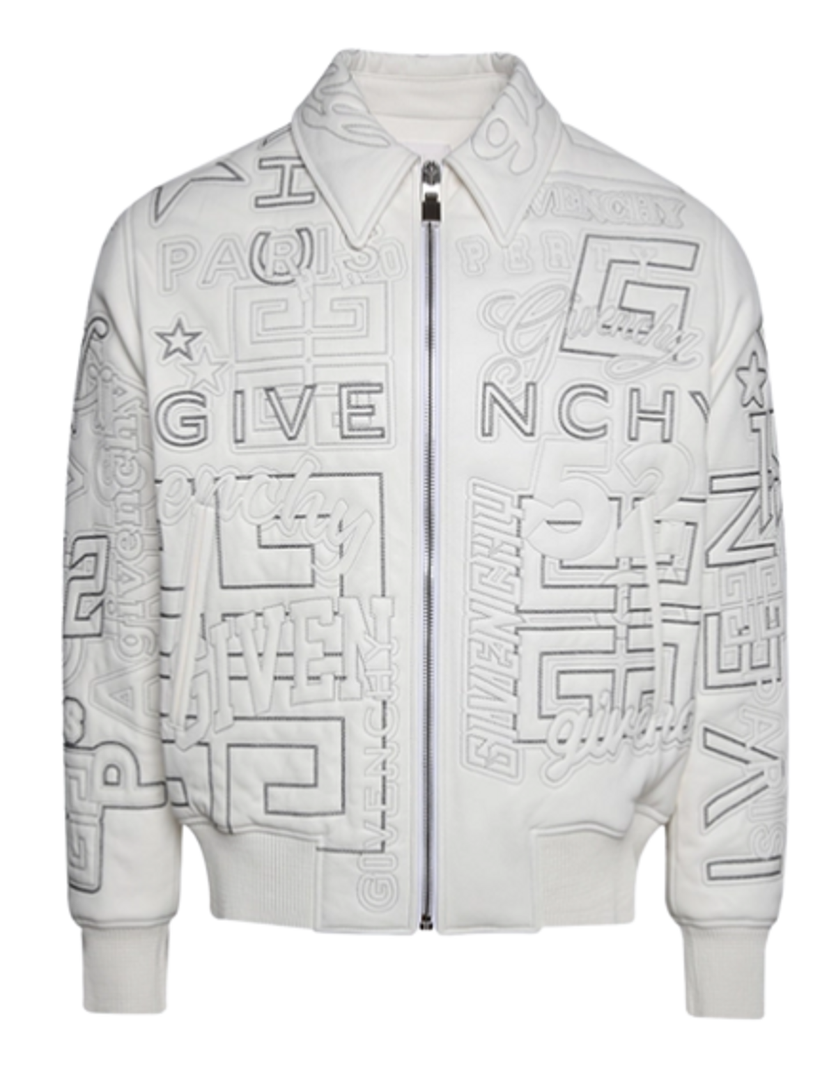Givenchy Leather White Varsity Jacket