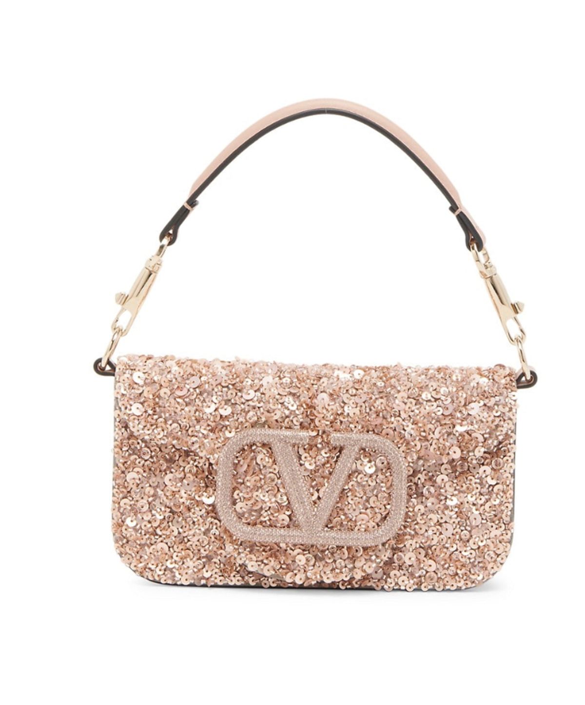 Valentino Garavani VLogo Sequined Shoulder Bag