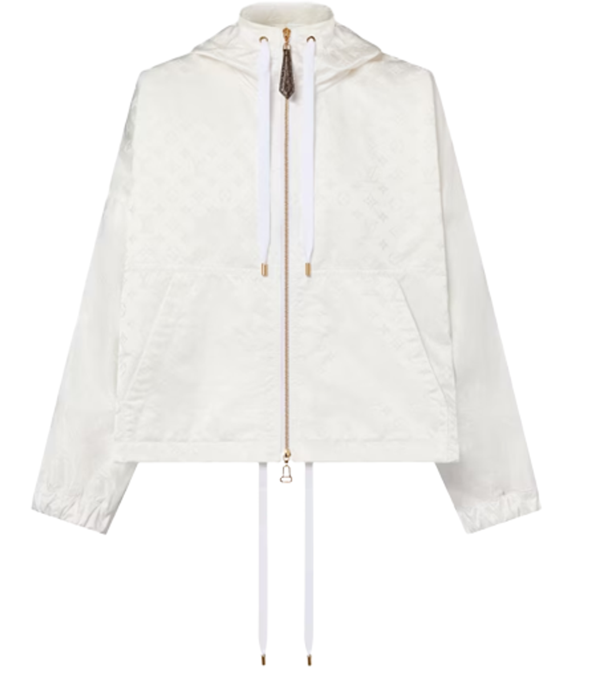 Louis Vuitton Blanc Shiny Monogram Short Parka