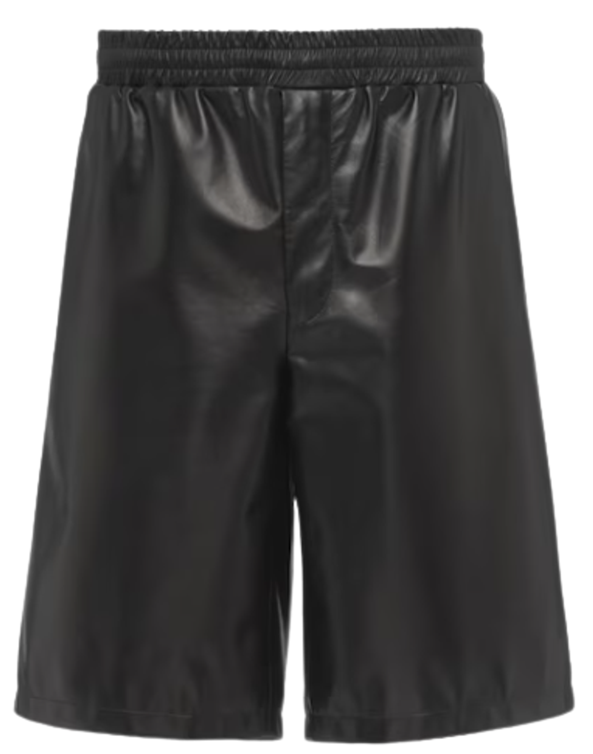 Prada Black Nappa Leather Shorts