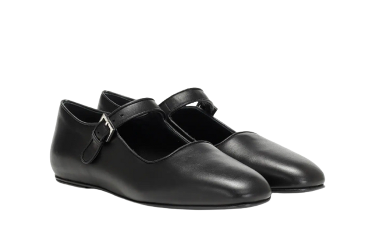 The Row Ava Leather Ballet Flats