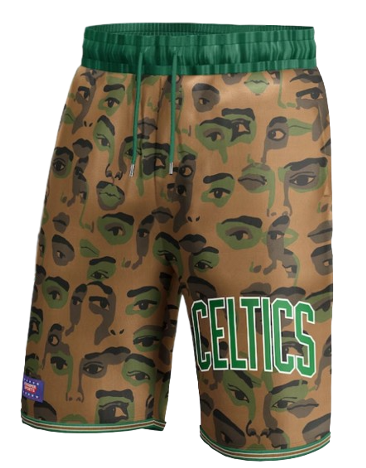 NBA × KidSuper Brown Boston Celtics Hometown Shorts