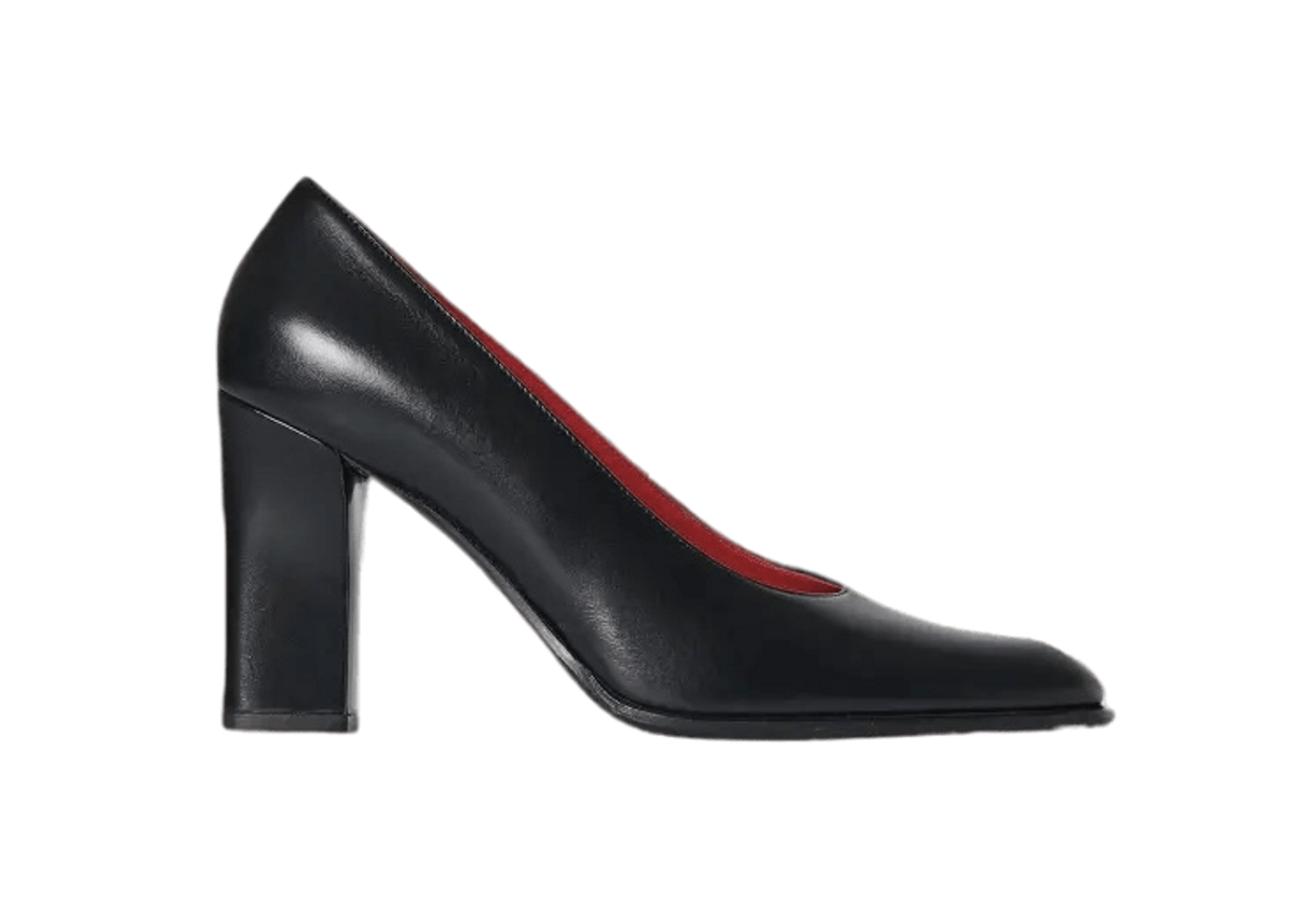 The Row Olivia Calfskin Block-Heel Pumps