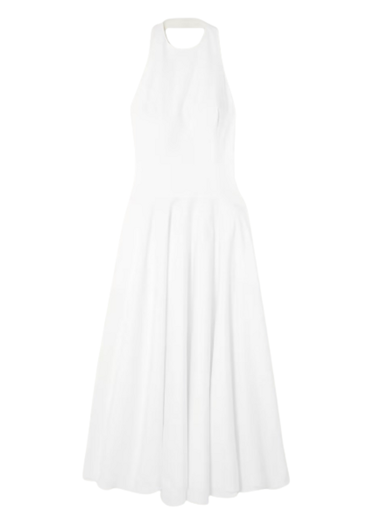 Alaïa Cotton-Poplin Halterneck Maxi Dress