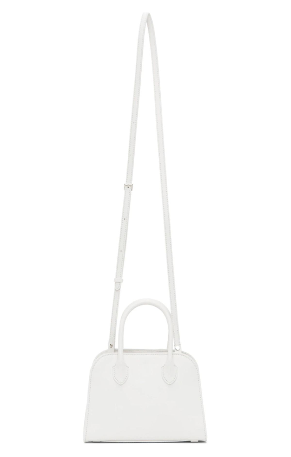 The Row White Margaux Top Handle Bag